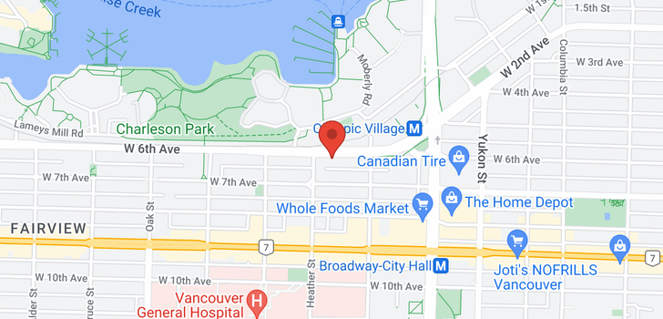 map of 222 676 W 6TH AVENUE